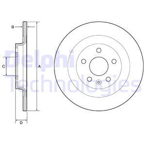 Disc frana puntea spate (BG4966C DELPHI) VOLVO,VOLVO ASIA