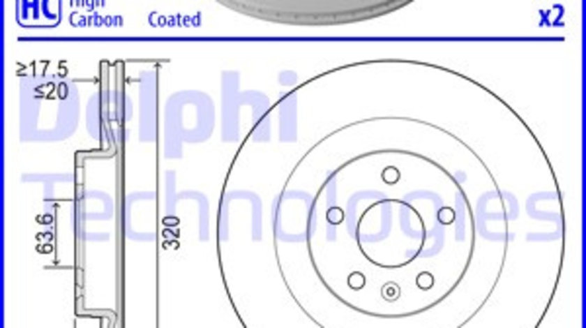 Disc frana puntea spate (BG4978C DELPHI) VOLVO,VOLVO ASIA