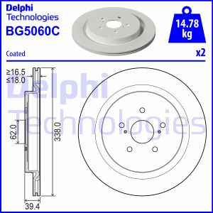 Disc frana puntea spate (BG5060C DELPHI) LEXUS