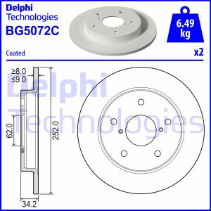 Disc frana puntea spate (BG5072C DELPHI) SUZUKI