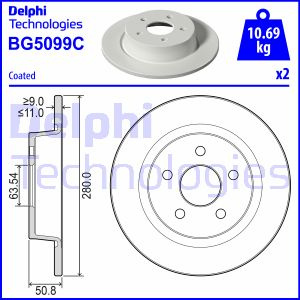 Disc frana puntea spate (BG5099C DELPHI) FORD