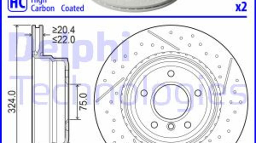 Disc frana puntea spate (BG5137C DELPHI) BMW