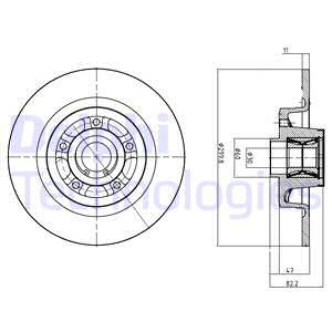 Disc frana puntea spate (BG9023RS DELPHI) RENAULT