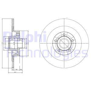 Disc frana puntea spate (BG9024RS DELPHI) RENAULT