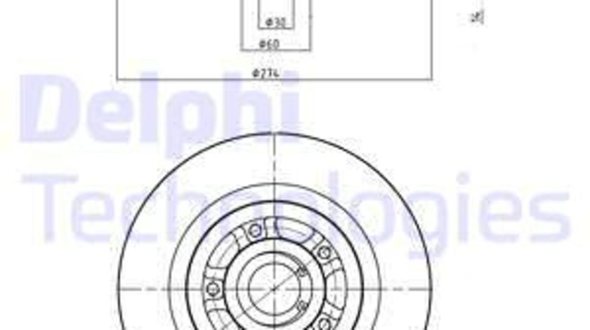 Disc frana puntea spate (BG9026RS DELPHI) RENAULT