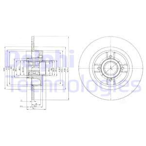 Disc frana puntea spate (BG9029RS DELPHI) RENAULT