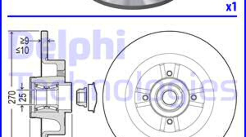 Disc frana puntea spate (BG9032RS DELPHI) RENAULT