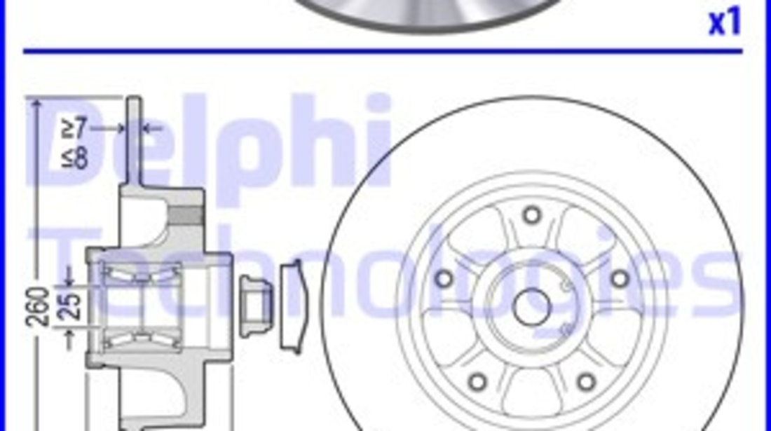 Disc frana puntea spate (BG9112RS DELPHI) RENAULT