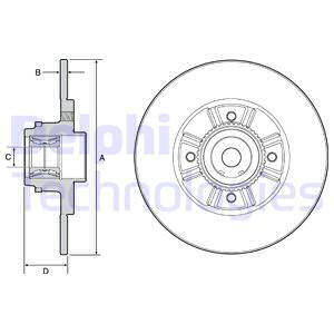 Disc frana puntea spate (BG9114RS DELPHI) RENAULT