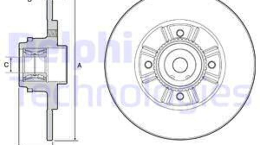 Disc frana puntea spate (BG9114RS DELPHI) RENAULT