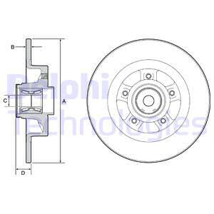 Disc frana puntea spate (BG9115RS DELPHI) RENAULT