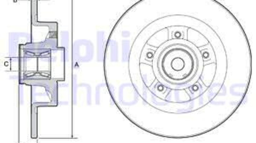 Disc frana puntea spate (BG9115RS DELPHI) RENAULT