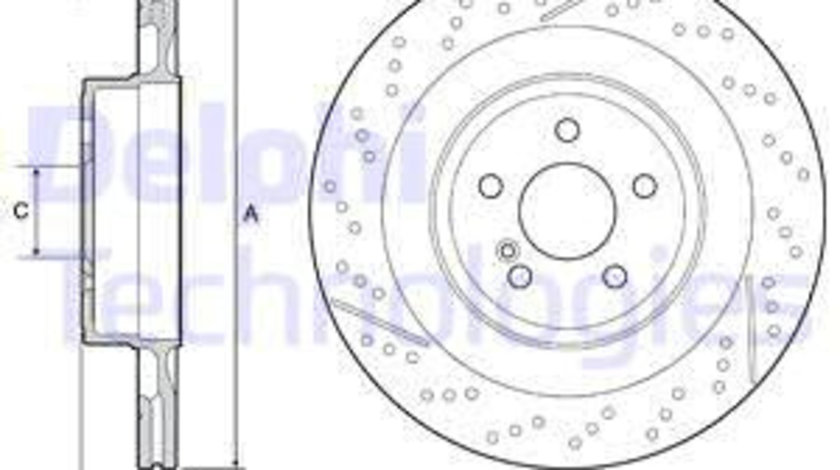 Disc frana puntea spate (BG9118C DELPHI) MERCEDES-BENZ