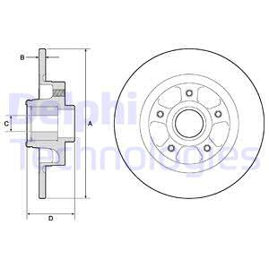 Disc frana puntea spate (BG9132RS DELPHI) RENAULT