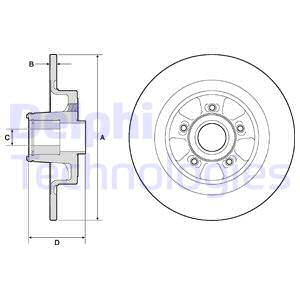 Disc frana puntea spate (BG9133RS DELPHI) RENAULT