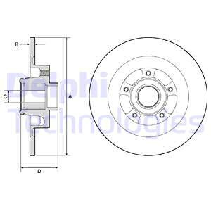 Disc frana puntea spate (BG9134RS DELPHI) RENAULT