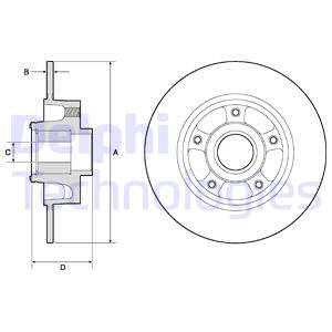Disc frana puntea spate (BG9137RS DELPHI) RENAULT