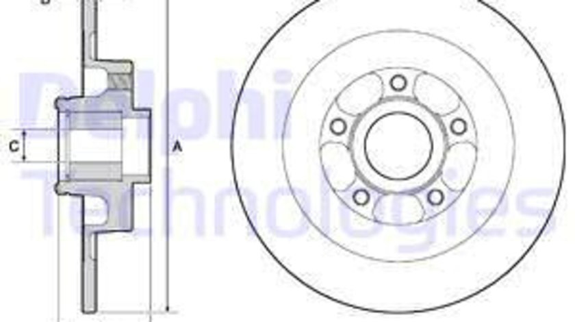 Disc frana puntea spate (BG9138RS DELPHI) RENAULT