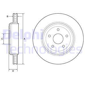Disc frana puntea spate (BG9214C DELPHI) JEEP