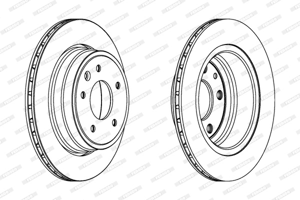 Disc frana puntea spate (DDF1004 FERODO) DAIMLER,JAGUAR
