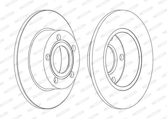 Disc frana puntea spate (DDF1033C FERODO PREMIER) AUDI