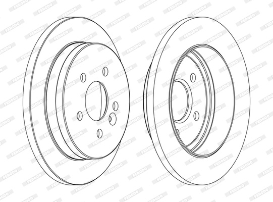 Disc frana puntea spate (DDF1037C FERODO PREMIER) MERCEDES-BENZ