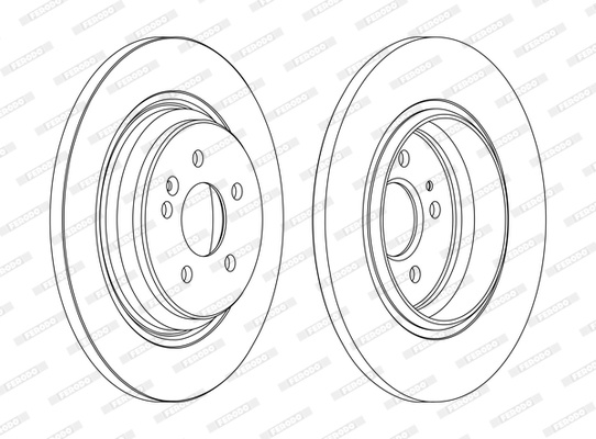 Disc frana puntea spate (DDF1099C FERODO) MERCEDES-BENZ