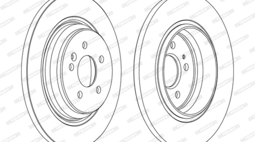 Disc frana puntea spate (DDF1099C FERODO) MERCEDES-BENZ