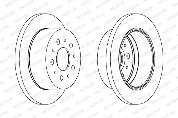 Disc frana puntea spate (DDF1144C FERODO) Citroen,FIAT,PEUGEOT