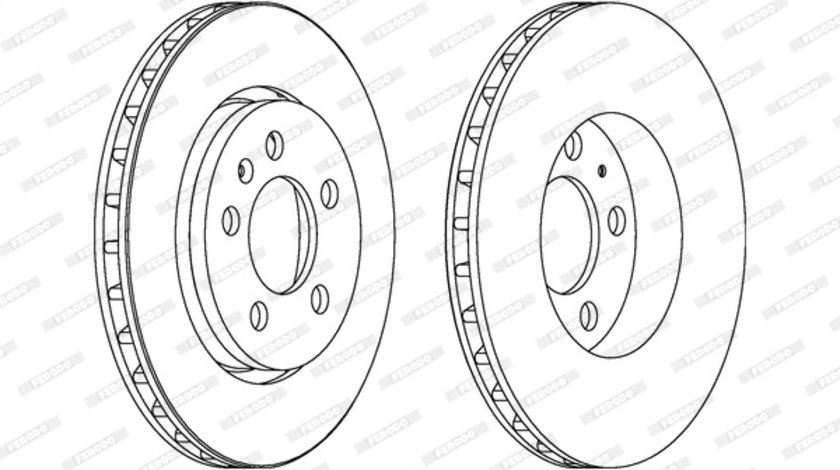 Disc frana puntea spate (DDF1154C FERODO PREMIER) AUDI,SEAT,SKODA,VW