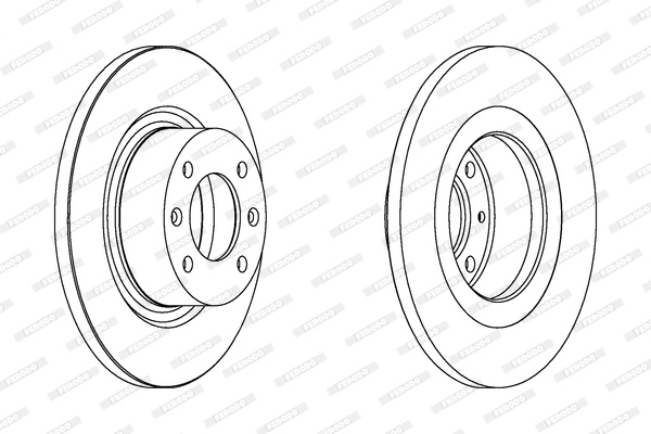 Disc frana puntea spate (DDF1157C FERODO PREMIER) Citroen