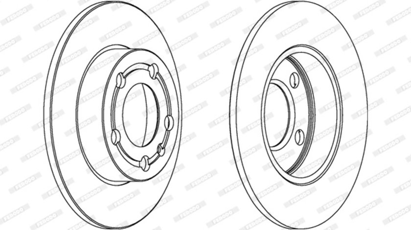 Disc frana puntea spate (DDF1233C FERODO PREMIER) SEAT,VW