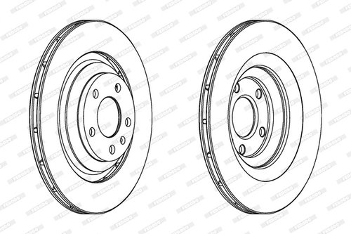 Disc frana puntea spate (DDF1240C FERODO PREMIER) AUDI