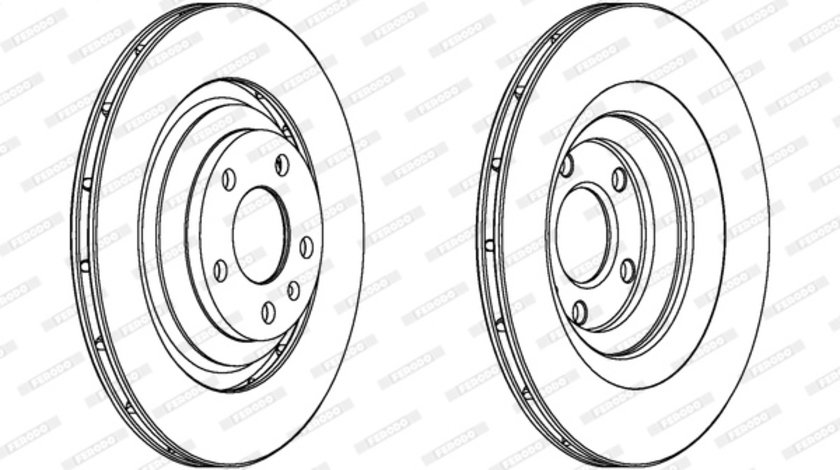 Disc frana puntea spate (DDF1240C FERODO PREMIER) AUDI