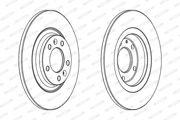 Disc frana puntea spate (DDF1275C FERODO PREMIER) Citroen,PEUGEOT,SAAB