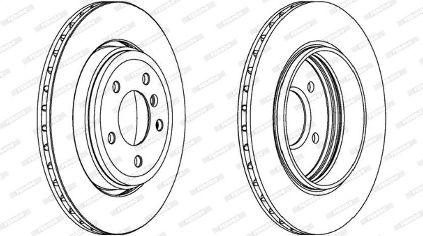 Disc frana puntea spate (DDF1280C FERODO) BMW