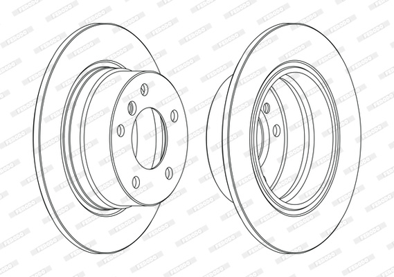 Disc frana puntea spate (DDF1284C FERODO PREMIER) BMW
