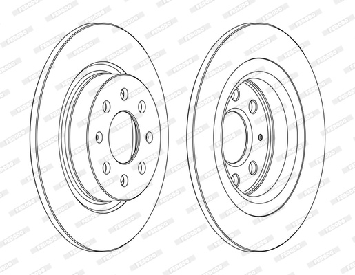 Disc frana puntea spate (DDF1299C FERODO) ABARTH,FIAT,OPEL,VAUXHALL