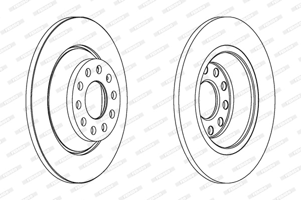 Disc frana puntea spate (DDF1307C FERODO PREMIER) AUDI