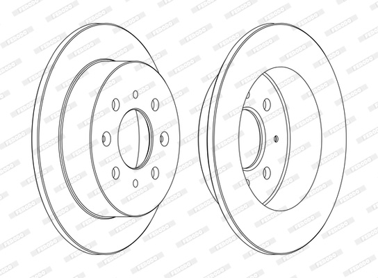 Disc frana puntea spate (DDF1358C FERODO) ACURA,HONDA