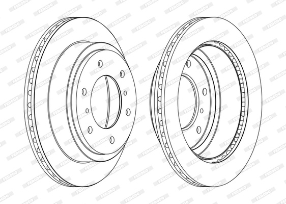 Disc frana puntea spate (DDF1385C FERODO) MITSUBISHI