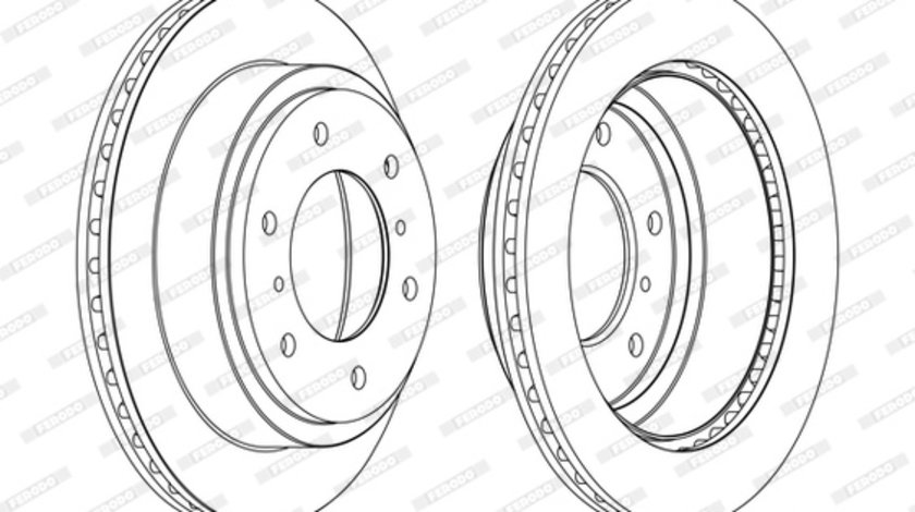 Disc frana puntea spate (DDF1385C FERODO PREMIER) MITSUBISHI