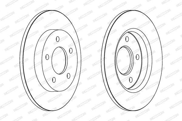 Disc frana puntea spate (DDF1420C FERODO) MAZDA