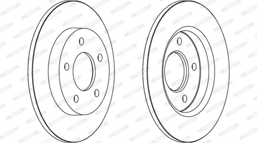 Disc frana puntea spate (DDF1420C FERODO) MAZDA