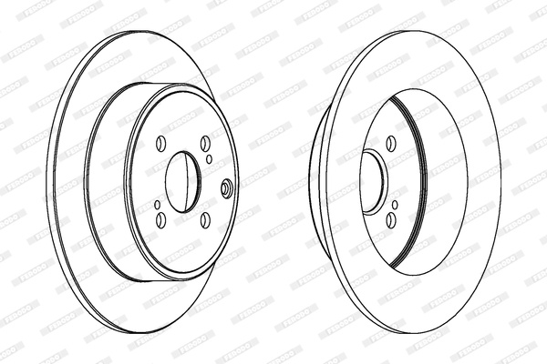 Disc frana puntea spate (DDF1421C FERODO PREMIER) TOYOTA