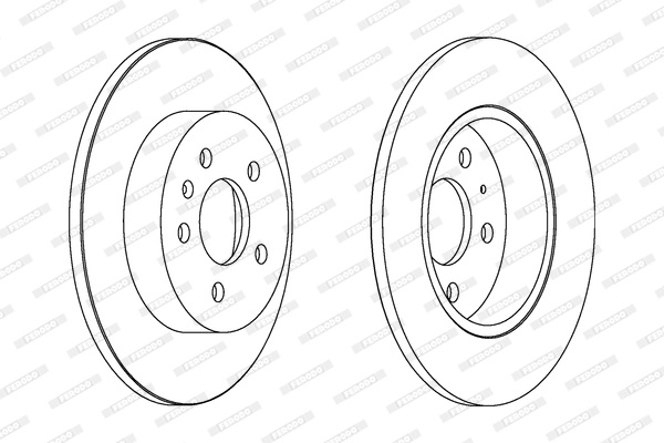 Disc frana puntea spate (DDF1423C FERODO PREMIER) AUDI,SEAT