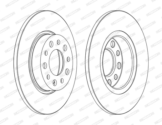 Disc frana puntea spate (DDF1450C FERODO) ALFA ROMEO,JEEP