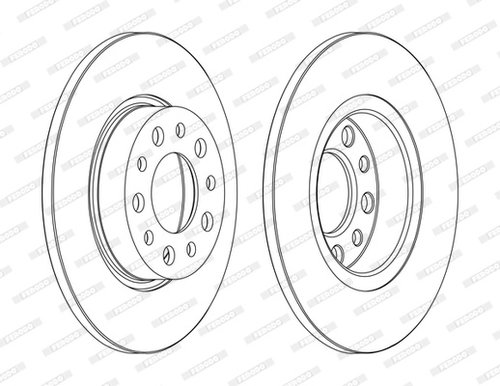 Disc frana puntea spate (DDF1450C FERODO) ALFA ROMEO,JEEP