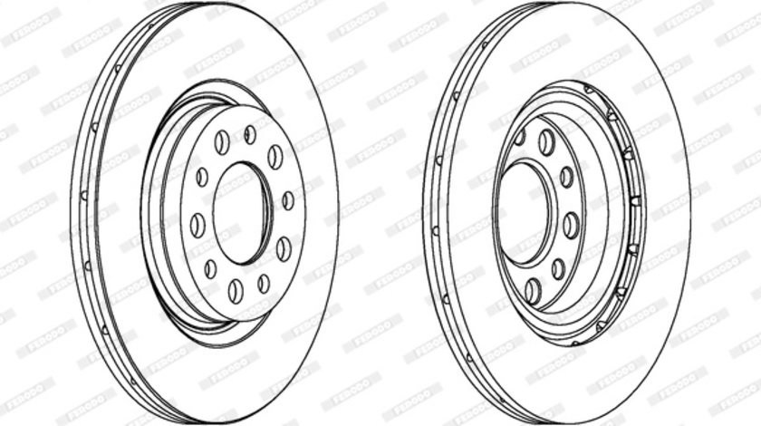 Disc frana puntea spate (DDF1454 FERODO) ALFA ROMEO