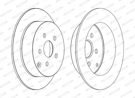 Disc frana puntea spate (DDF1485C FERODO PREMIER) TOYOTA